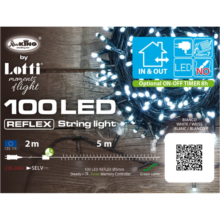 LUMINARIA 100 LED 5MT BIANCO FREDDO ESTERNO 3