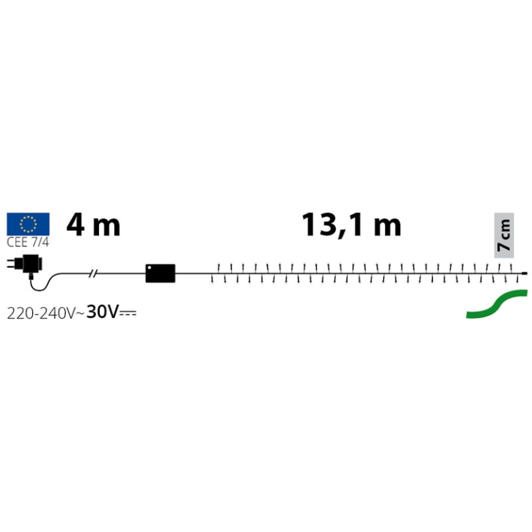 LUMINARIA 180 LED 13,1MT BIANCO FREDDO ESTERNO 2