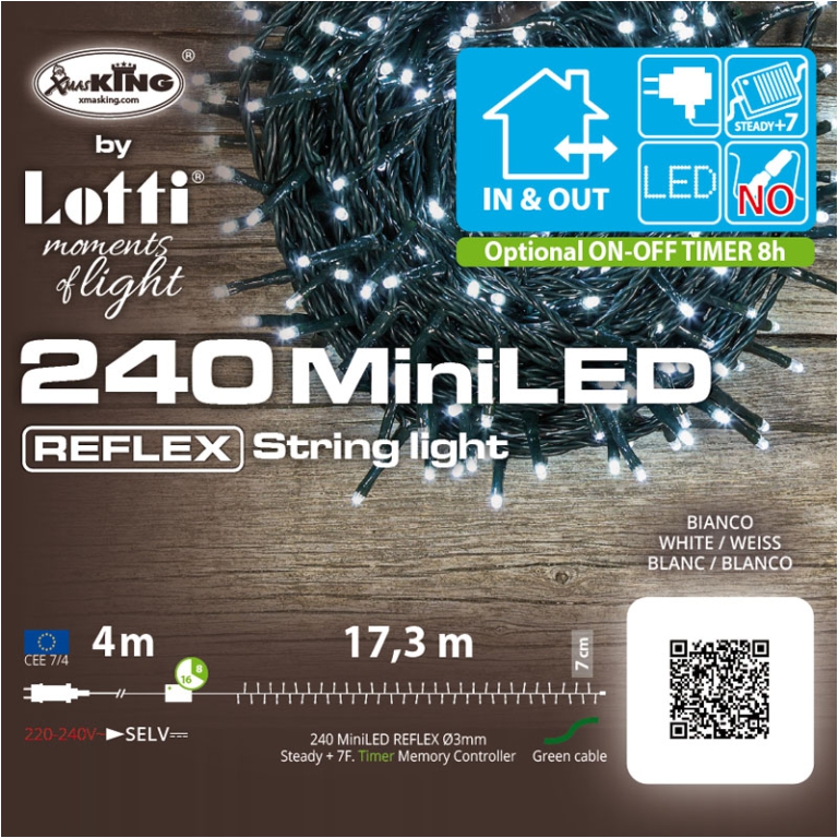 LUMINARIA 240 LED 4+17,3MT BIANCO FREDDO ESTERNO 5