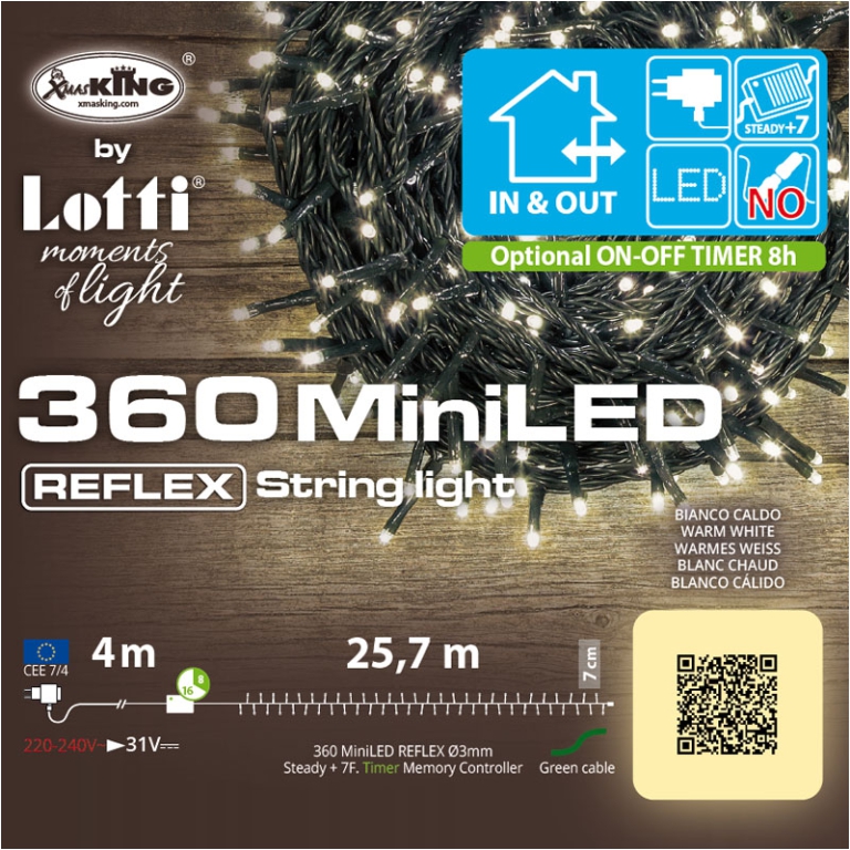 LUMINARIA 360 LED 25,7MT BIANCO CALDO ESTERNO 3