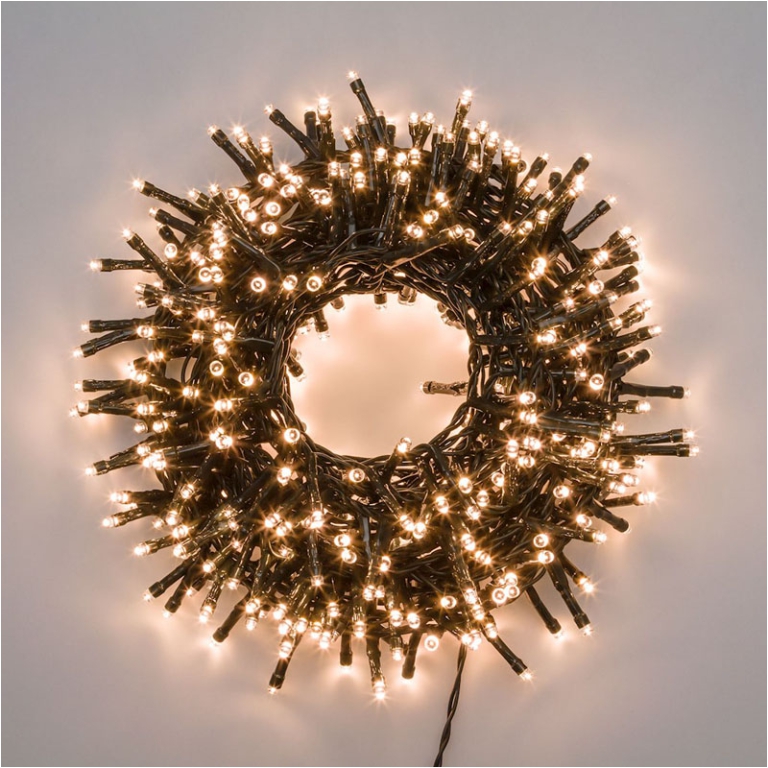LUMINARIA 1000 LED 20,5MT BIANCO CALDO MINICLUSTER 3