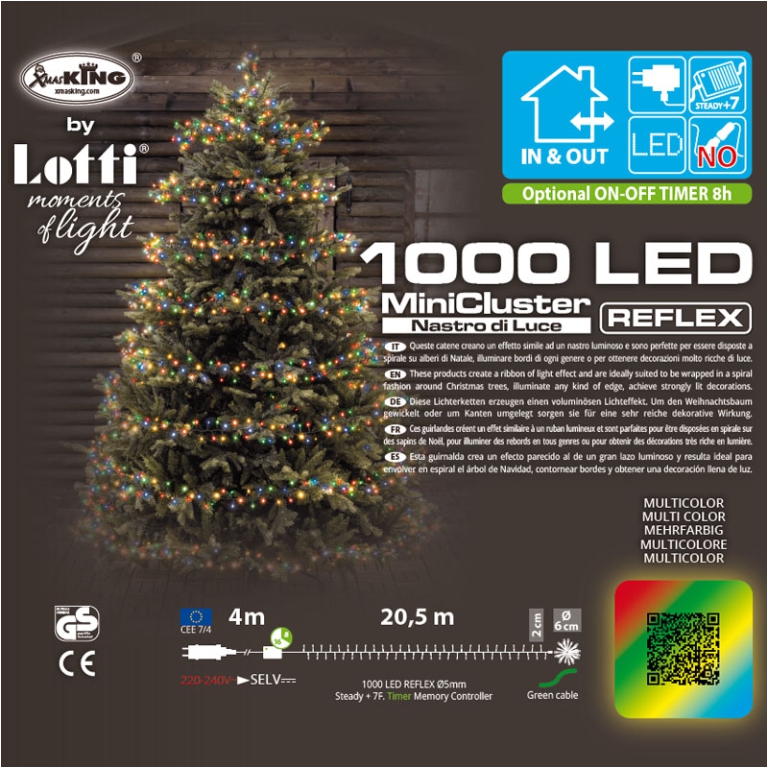 LUMINARIA 1000 LED 20,5MT MULTICOLORE MINICLUSTER 3