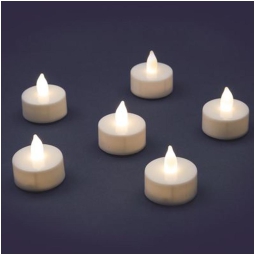 T-LIGHT LED CLASSICO 6PZ FIAMMA BATTERIA