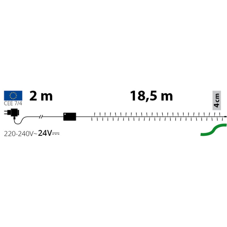 LUMINARIA 450 LED 18,5MT MULTICOLORE ESTERNO 2