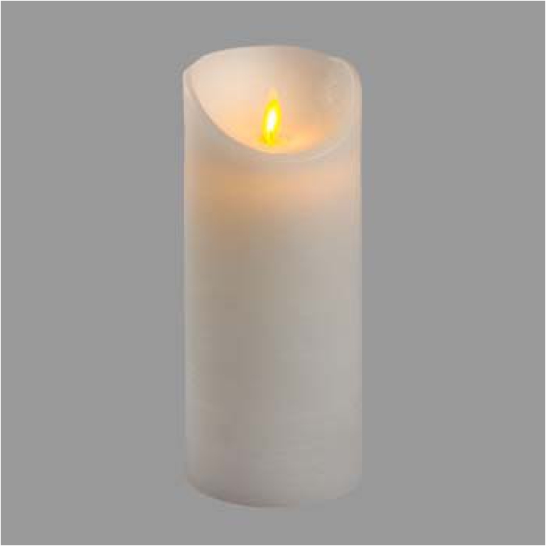 CANDELA LED D7,5H18CM 1 LED RUSTIC BIANCA BATTERIA