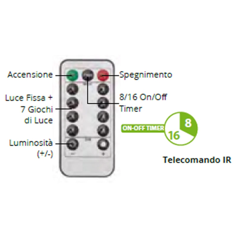 LUMINARIA 500 LED 20MT MULTICOLORE BATTERIA 5
