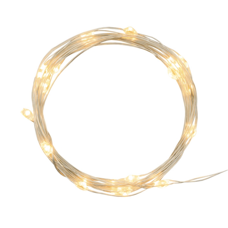 LUMINARIA 20 MICROLED 2M BIANCO CALDO A BATTERIA 2