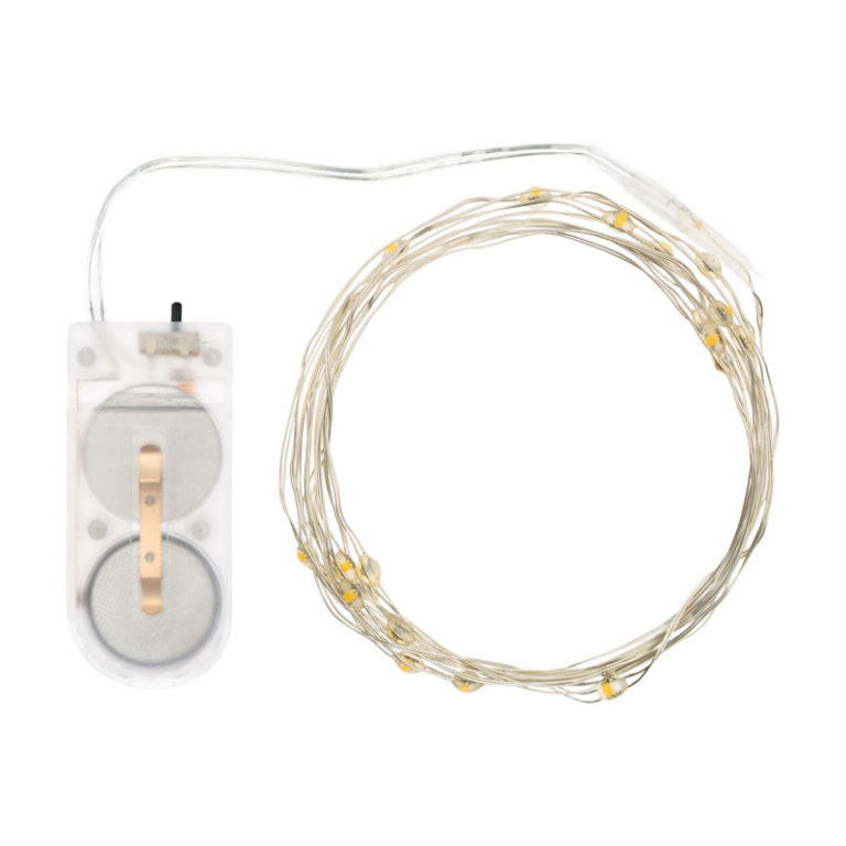 LUMINARIA 20 MICROLED 2M BIANCO CALDO A BATTERIA 5
