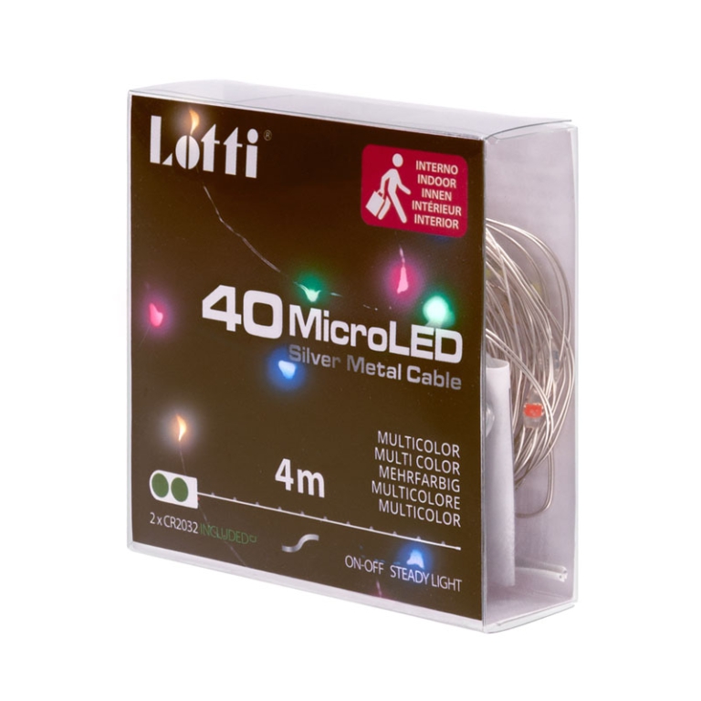 LUMINARIA MICROLED 40L MULTICOLORE L4MT BATTERIA 2