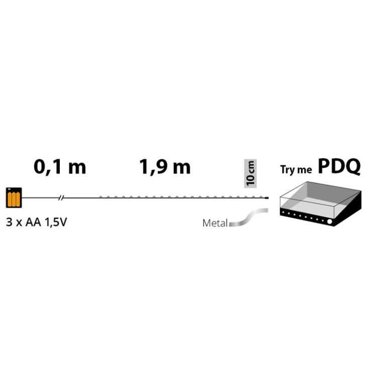 LUMINARIA 20 MICROLED 2M BIANCO CALDO A BATTERIA 5