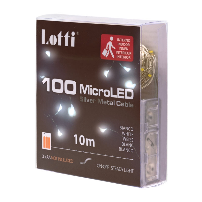 LUMINARIA MICROLED 100L FREDDO L10MT BATTERIA 2