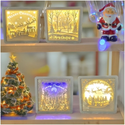 DECORO PAESAGGIO EFFETTO 3D LED 16X16CM SOGGETTI ASSORTITI
