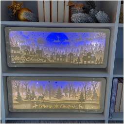 DECORO PAESAGGIO EFFETTO 3D LED 26X10CM SOGGETTI ASSORTITI