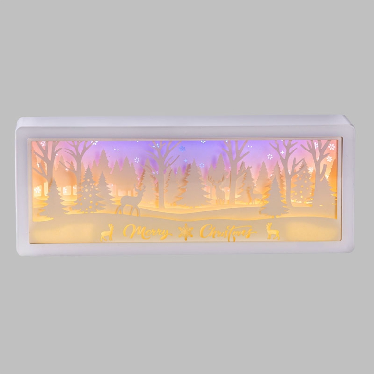 PAESAGGIO EFFETTO 3D LED 26X10CM SOGGETTI ASSORTITI 3