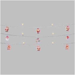 LUMINARIA 10 LED 1,5MT SANTA KLAUS CATENA BATTERIA