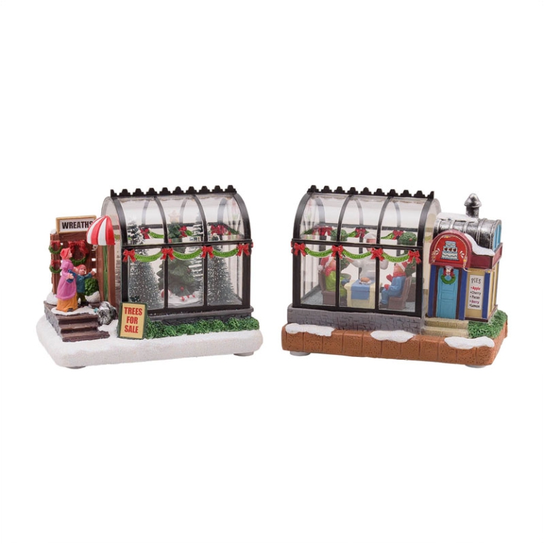 DECORO SCENARIO LED NEGOZI 16CM SOGGETTI ASSORTITI
