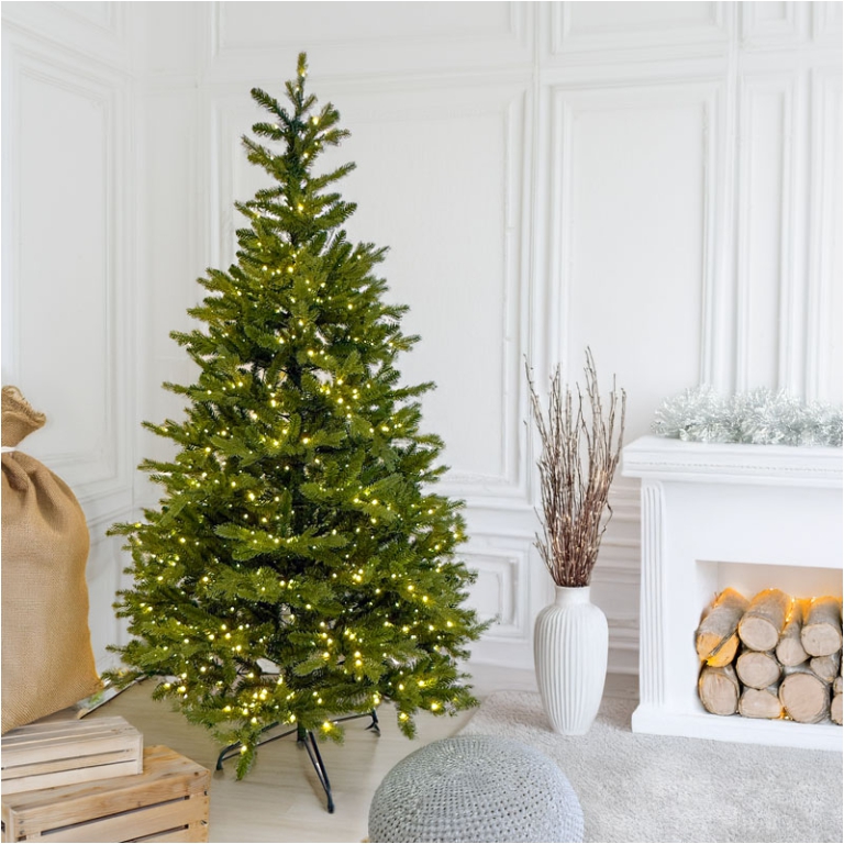 ALBERO ABETE ALPINO H210CM D127CM 1000 LUCI CALDE 3