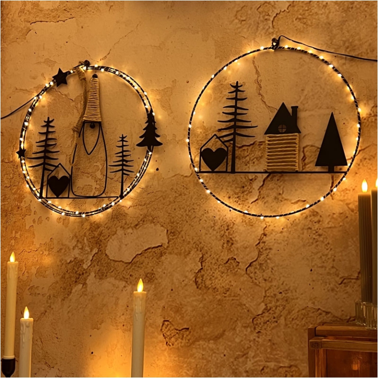 DECORO DA APPENDERE D35CM MICROLED SOGGETTI ASSORTITI 5