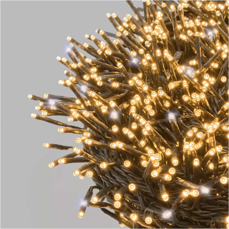 LUMINARIA 2000 LED 30MT BIANCO CALDO CLUSTER 2