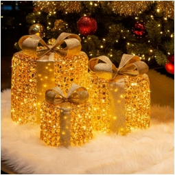 PACCO REGALO LED SET 3PZ LUCE CALDA