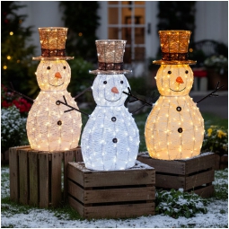 PUPAZZO DI NEVE 3D 160 LED H70CM