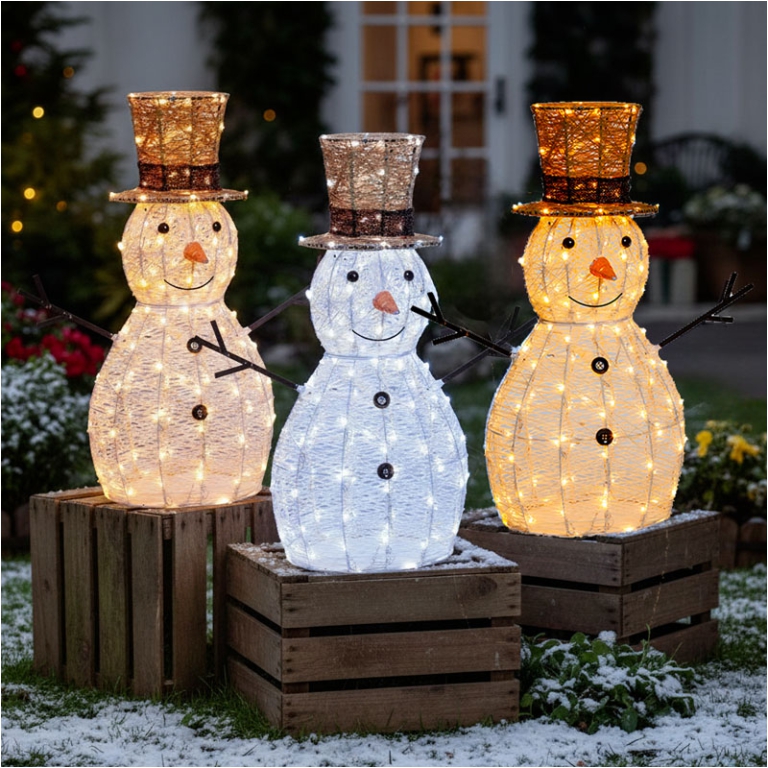 PUPAZZO DI NEVE 3D 160 LED H70CM