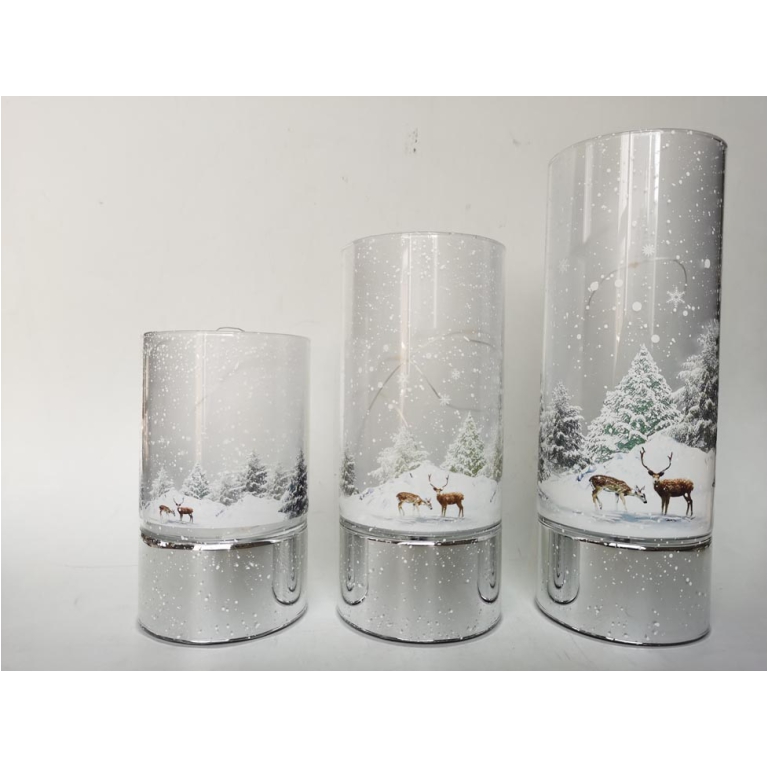 LAMPADA BIANCA D9H15CM   SCENA XMAS 10 LUCI+BATT. 2