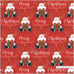 CARTA REGALO 70X100CM 10 FOGLI BABBO PARACADUTE