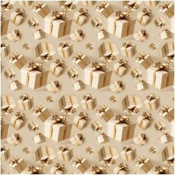 CARTA REGALO 70X100CM 10 FOGLI NATALE PACCHI BEIGE