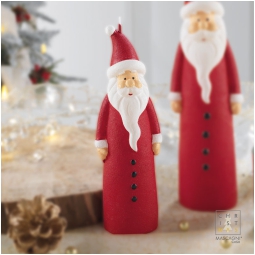 CANDELA BABBO NATALE     H18,5CM ROSSA