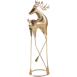 DECORO RENNA H46CM       ORO STILIZZATA