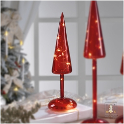 DECORO ALBERO LED H31,5CM ROSSO