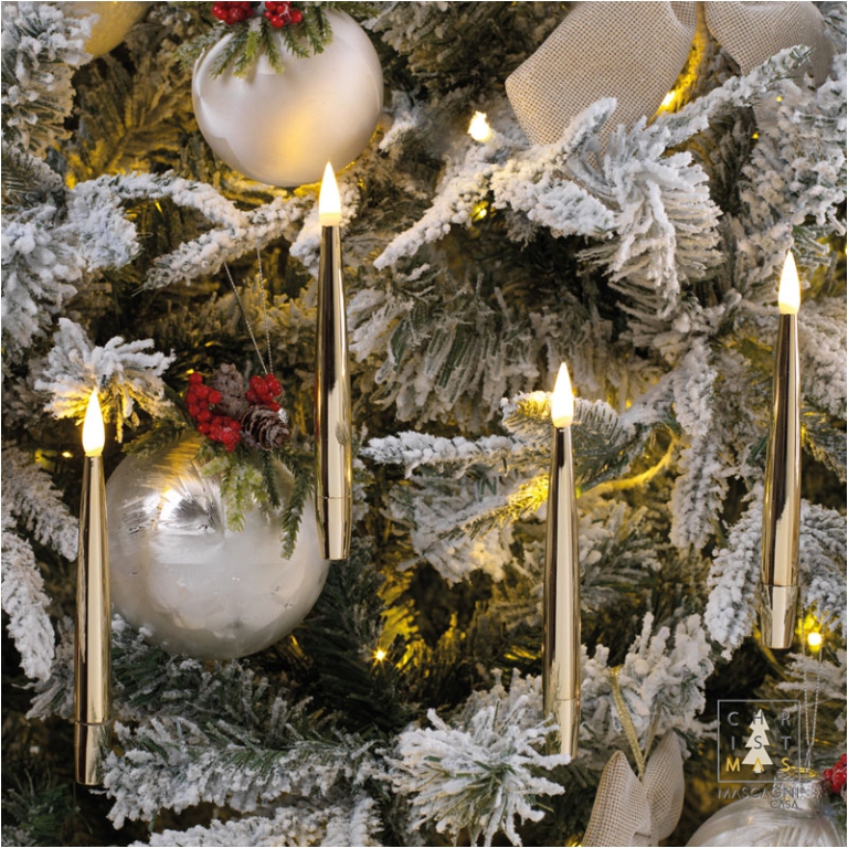 CANDELE LED DA APPENDERE SET 10PZ ORO