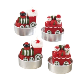 SET CANDELA TEA-LIGHTS   TRENO 6PZ