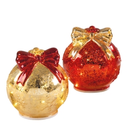 SFERA ROTANTE VETRO LED D15CM ORO