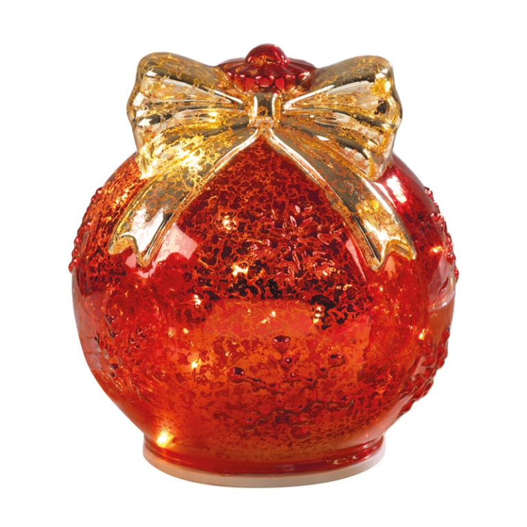 SFERA ROTANTE VETRO LED D15CM ORO 3