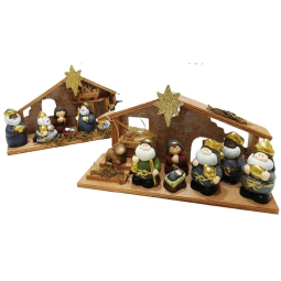 PRESEPE SCENA NATIVITÀ   RE MAGI 17X28X10CM