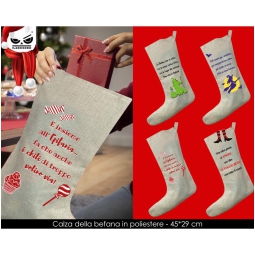 CALZA BEFANA 45X29CM     SOGGETTI ASSORTITI