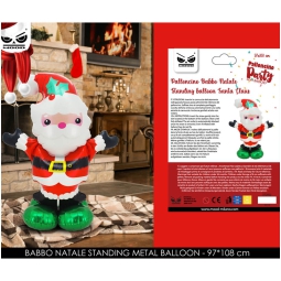 PALLONCINO BABBO NATALE  3D 97X108CM