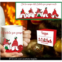 TAZZA MAGIA DEL NATALE   PORCELLANA 8X10CM