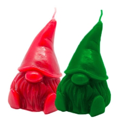 CANDELA GNOMO 9X6,5XCM   COLORI ASSORTITI