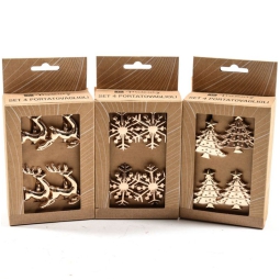 PORTATOVAGLIOLI 4PZ 5X5CM SOGGETTI ASSORTITI COL.ORO