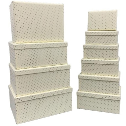 SCATOLE 1OPZ CREMA LAMINATO ORO ASS