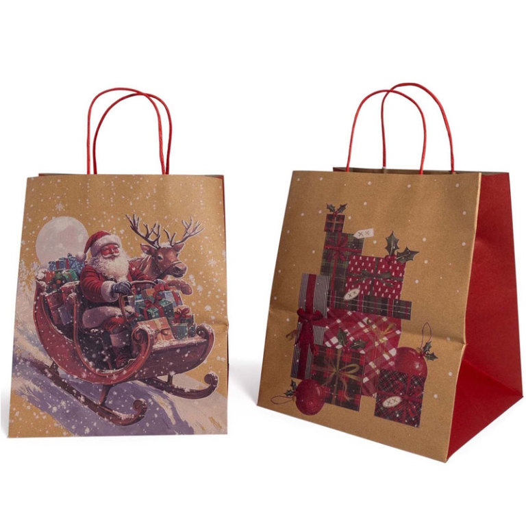 SHOPPER PANETTONE 25X25H31CM SOGGETTI ASSORTITI