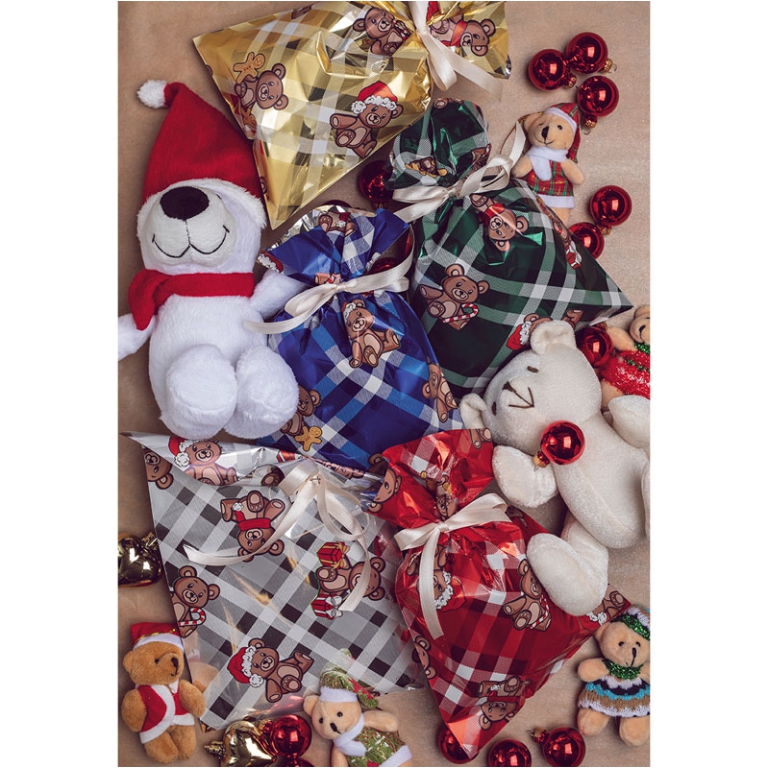 BUSTE CELLO 25X40CM 100PZ PELUCHE ASSORTITE 2