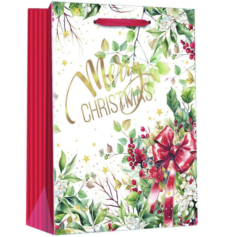 SHOPPER PANETTONE 26X26H36CM XMAS LINE 9 210GR