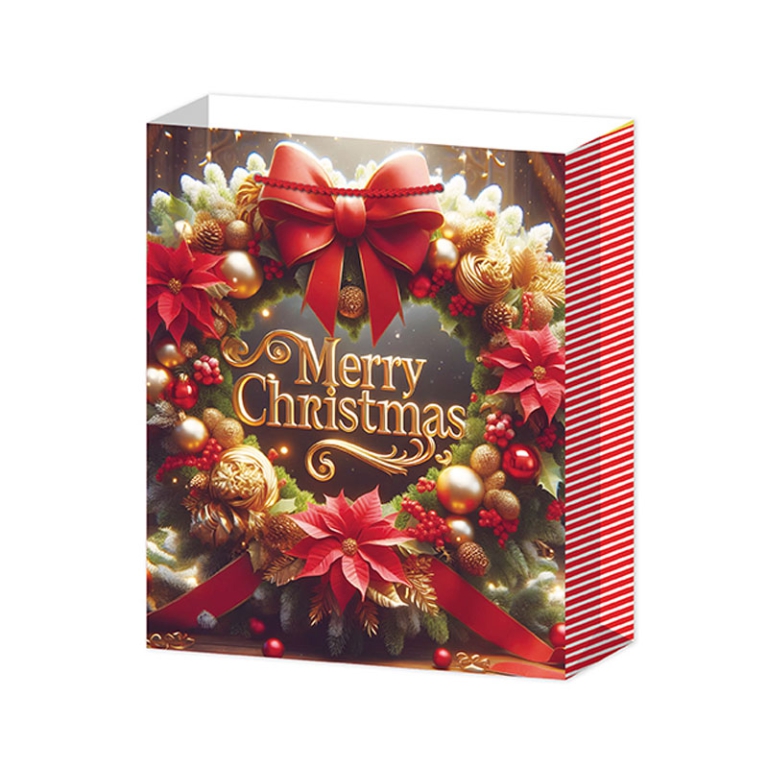 SHOPPER PANETTONE 26X26H36CM NATALE 210GR