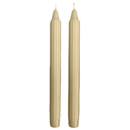 CANDELA SCANALATA 8PZ    H25CM DORICA AVORIO