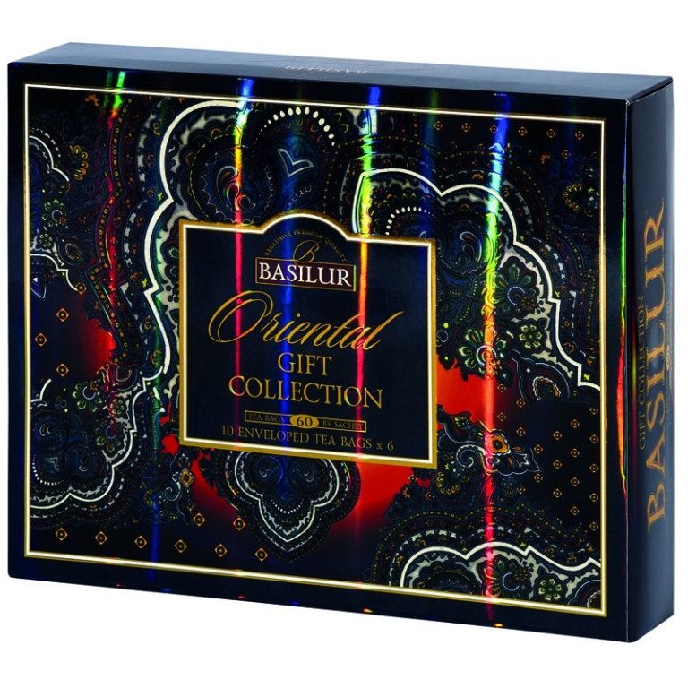 SCATOLA REGALO ORIENTE  60 BUSTINE TE' NERO VERDE 3