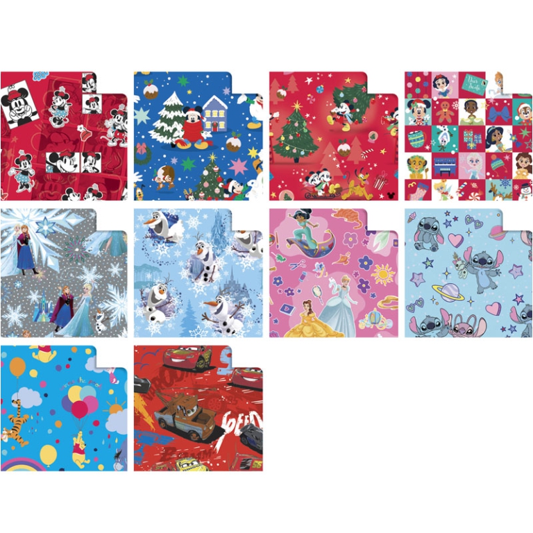 ROTOLO CARTA REGALO 1MTX3MT DISNEY NATALE 2